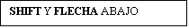 Text Box: SHIFT Y FLECHA ABAJO

